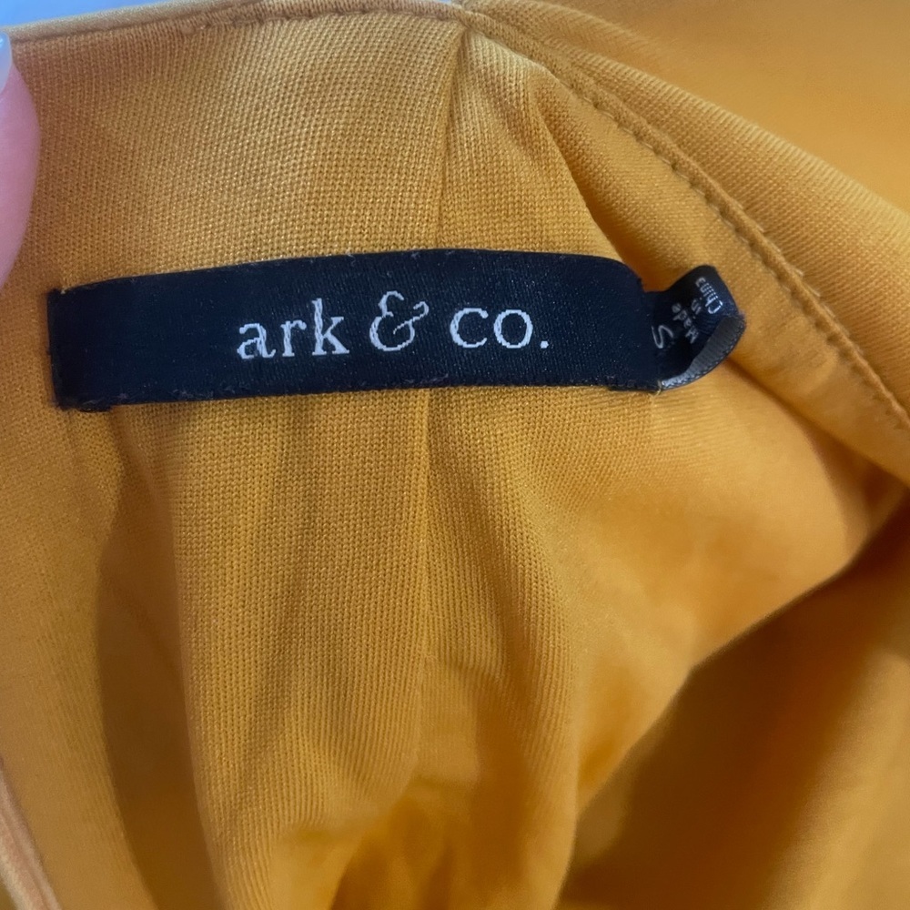 Boutique Fall-Colored Golden Yellow Dress - Picture 5 of 7